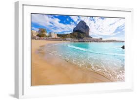 Calpe Playa Cantal Roig Beach near Penon De Ifach at Alicante Spain-holbox-Framed Photographic Print