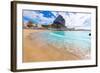 Calpe Playa Cantal Roig Beach near Penon De Ifach at Alicante Spain-holbox-Framed Photographic Print