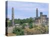 Calton Hill Monuments, Edinburgh, Lothian, Scotland, United Kingdom-Guy Thouvenin-Stretched Canvas