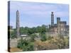 Calton Hill Monuments, Edinburgh, Lothian, Scotland, United Kingdom-Guy Thouvenin-Stretched Canvas