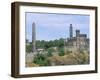 Calton Hill Monuments, Edinburgh, Lothian, Scotland, United Kingdom-Guy Thouvenin-Framed Photographic Print