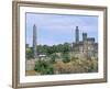 Calton Hill Monuments, Edinburgh, Lothian, Scotland, United Kingdom-Guy Thouvenin-Framed Photographic Print