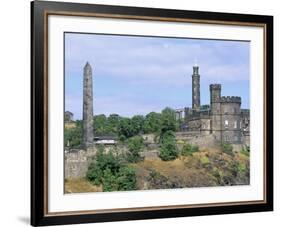 Calton Hill Monuments, Edinburgh, Lothian, Scotland, United Kingdom-Guy Thouvenin-Framed Photographic Print