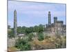 Calton Hill Monuments, Edinburgh, Lothian, Scotland, United Kingdom-Guy Thouvenin-Mounted Photographic Print