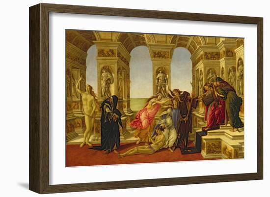 Calumny of Apelles, 1497-98-Sandro Botticelli-Framed Giclee Print