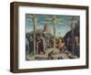 Calvary, Central Predella Panel from the St. Zeno of Verona Altarpiece, 1456-60-Andrea Mantegna-Framed Giclee Print