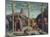 Calvary, Central Predella Panel from the St. Zeno of Verona Altarpiece, 1456-60-Andrea Mantegna-Mounted Giclee Print