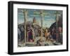 Calvary, Central Predella Panel from the St. Zeno of Verona Altarpiece, 1456-60-Andrea Mantegna-Framed Giclee Print