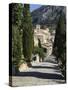 Calvary Steps with View over Old Town, Pollenca (Pollensa), Mallorca (Majorca), Balearic Islands, S-Stuart Black-Stretched Canvas