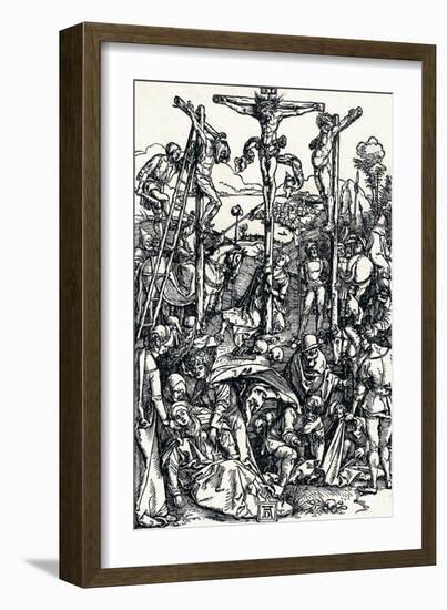 Calvary with the Three Crosses, 1504-Albrecht Dürer-Framed Giclee Print