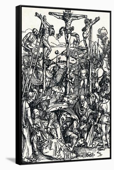 Calvary with the Three Crosses, 1504-Albrecht Dürer-Framed Stretched Canvas