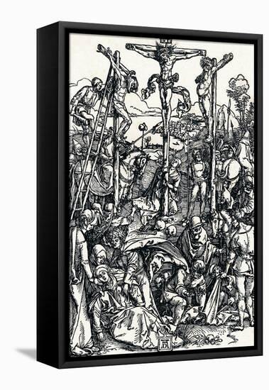 Calvary with the Three Crosses, 1504-Albrecht Dürer-Framed Stretched Canvas