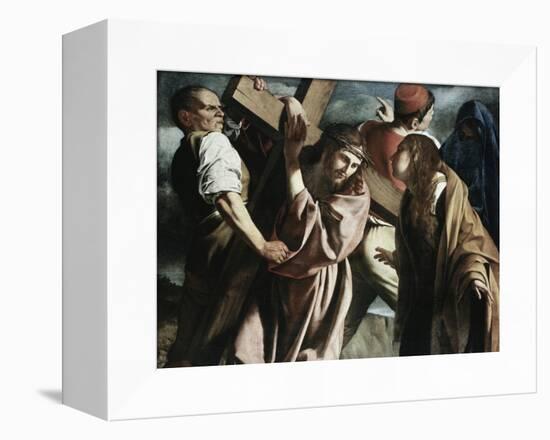 Calvary-Caravaggio-Framed Stretched Canvas