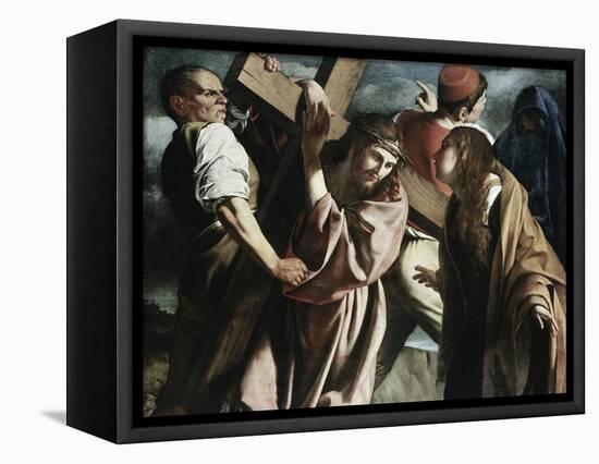 Calvary-Caravaggio-Framed Stretched Canvas