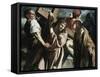 Calvary-Caravaggio-Framed Stretched Canvas