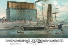 Operated by Union Railroad Elevator Company-Calvert Lithograph Co-Mounted Art Print