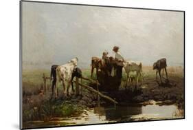 Calves at a Trough-Willem Maris-Mounted Giclee Print