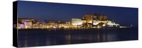 Calvi at Night, Balagne, Corsica, France, Mediterranean, Europe-Markus Lange-Stretched Canvas