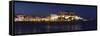 Calvi at Night, Balagne, Corsica, France, Mediterranean, Europe-Markus Lange-Framed Stretched Canvas