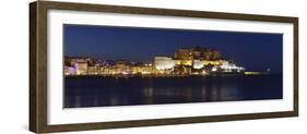 Calvi at Night, Balagne, Corsica, France, Mediterranean, Europe-Markus Lange-Framed Photographic Print