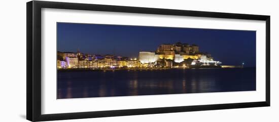 Calvi at Night, Balagne, Corsica, France, Mediterranean, Europe-Markus Lange-Framed Photographic Print