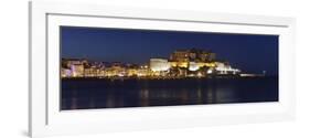 Calvi at Night, Balagne, Corsica, France, Mediterranean, Europe-Markus Lange-Framed Photographic Print