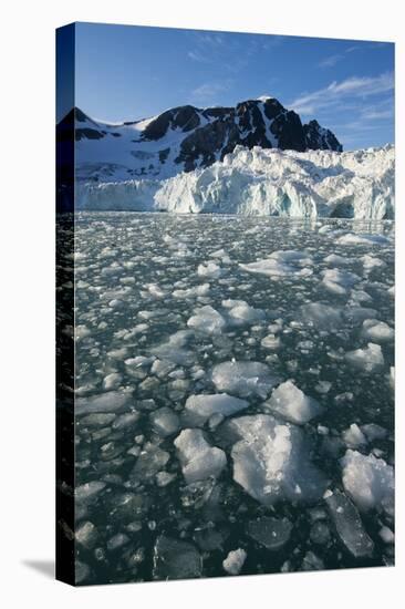 Calving Arctic Glacier, Svalbard-Paul Souders-Stretched Canvas