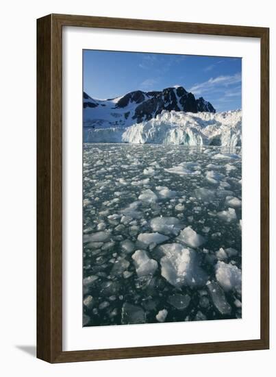 Calving Arctic Glacier, Svalbard-Paul Souders-Framed Photographic Print