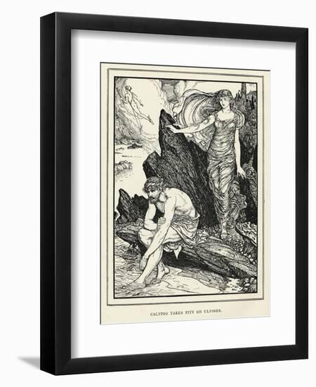 Calypso and Odysseus-Henry Justice Ford-Framed Art Print