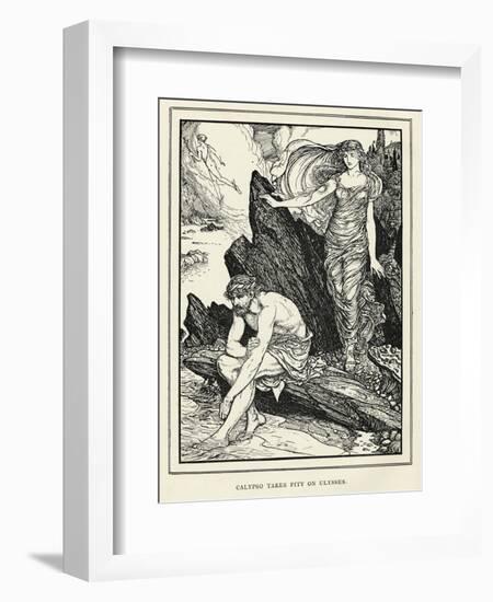 Calypso and Odysseus-Henry Justice Ford-Framed Art Print