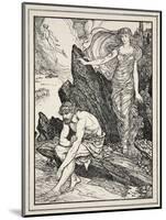 Calypso Takes Pity on Ulysses, from 'Tales of the Greek Seas' by Andrew Lang, 1926-Henry Justice Ford-Mounted Giclee Print