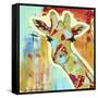 Calypso the Giraffe-Jennifer McCully-Framed Stretched Canvas