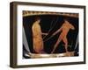Calyx-Krater Attributed to Painter of Kleophrades, Detail of Athlete with Trainer-null-Framed Giclee Print