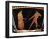 Calyx-Krater Attributed to Painter of Kleophrades, Detail of Athlete with Trainer-null-Framed Giclee Print