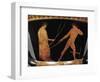 Calyx-Krater Attributed to Painter of Kleophrades, Detail of Athlete with Trainer-null-Framed Premium Giclee Print