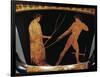 Calyx-Krater Attributed to Painter of Kleophrades, Detail of Athlete with Trainer-null-Framed Giclee Print