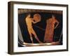 Calyx-Krater Attributed to Painter of Kleophrades, Detail of Discobolus with Trainer-null-Framed Giclee Print