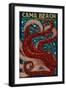 Cama Beach State Park, Washington - Octopus Mosaic-Lantern Press-Framed Art Print