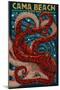 Cama Beach State Park, Washington - Octopus Mosaic-Lantern Press-Mounted Art Print