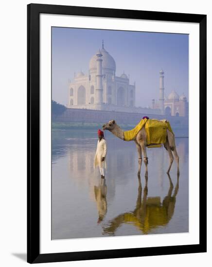 Camal and Driver, Taj Mahal, Agra, Uttar Pradesh, India-Doug Pearson-Framed Photographic Print