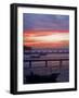 Camamu Bay, Island of Tinhare, Sunset over Jetty and Boats, Village of Morro De Sao Paulo, Brazil-Mark Hannaford-Framed Photographic Print