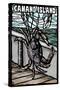 Camano Island, Washington - Dungeness Crab - Scratchboard-Lantern Press-Stretched Canvas