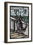 Camano Island, Washington - Dungeness Crab - Scratchboard-Lantern Press-Framed Art Print