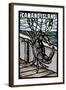 Camano Island, Washington - Dungeness Crab - Scratchboard-Lantern Press-Framed Art Print