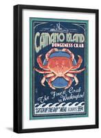 Camano Island, Washington - Dungeness Crab-Lantern Press-Framed Art Print