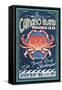 Camano Island, Washington - Dungeness Crab-Lantern Press-Framed Stretched Canvas