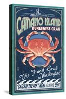 Camano Island, Washington - Dungeness Crab-Lantern Press-Stretched Canvas