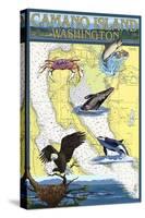 Camano Island, Washington - Nautical Chart-Lantern Press-Stretched Canvas