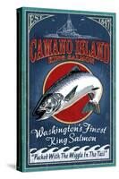 Camano Island, Washington - Salmon-Lantern Press-Stretched Canvas
