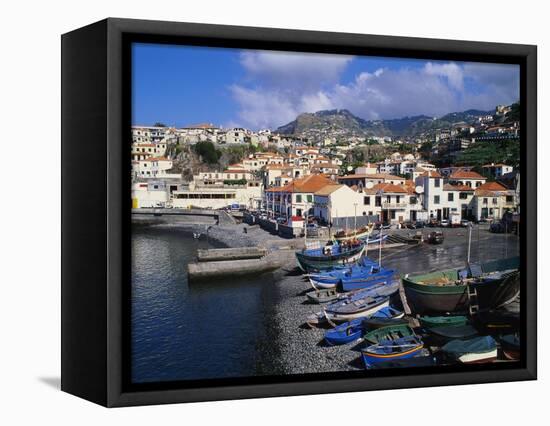 Camara De Lobos Harbour, Madeira, Portugal-Hans Peter Merten-Framed Stretched Canvas